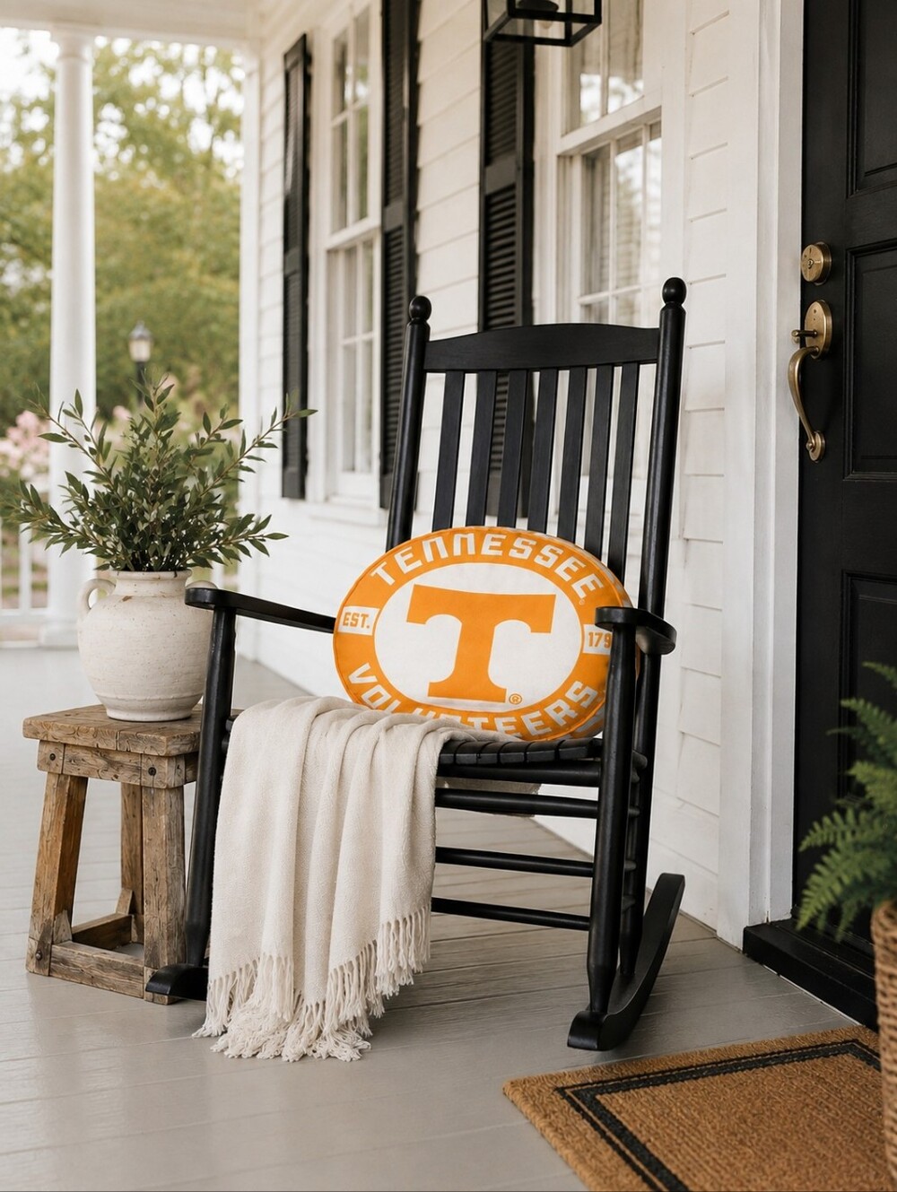 Tennessee Volunteers Round Plush Pillow | UT Vols Orange & White 16"